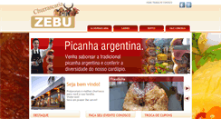 Desktop Screenshot of churrascariazebu.com.br